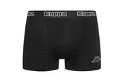 6 x Kappa Mens Black/Black Boxer Shorts Comfy Trunks