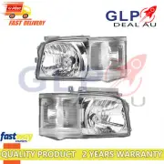 Pair Head Light Lamp Chrome For Toyota Hiace TRH KDH Van Bus 05-10 (for: Toyota)