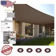 Elegant Brown HDPE Shade Sail 6' x 20' - Durable Outdoor Sun Protection