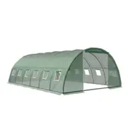 Greenhouse Walk in Green House Tunnel Plant Flower Garden Shed 6X4M