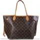 【8.5成新】Louis Vuitton M40156 NEVERFULL經典花紋縮口肩背包.中#407現金價$18,800