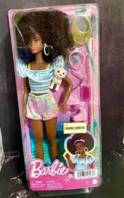 AA Rollerskating Barbie With Pet Puppy & Accessories Mattel Rollerskate New NIB