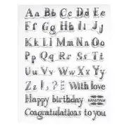 Transparent Silicone Stamps, 1 Pcs Uppercase and Lowercase Letters Clear Stamps