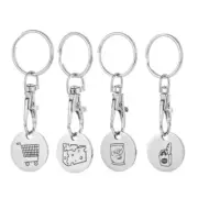 Coin Holder Keychain Carts Tokens Keyring Key Jewelry Suitable for Supermarket