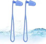 Ear Plugs for Swimming,Silicone Ear Plugs Swimming Accessories | Waterproof Hearing Protection Earbuds with Lanyard, Exercise Accessories for Diving Kayaking Surfing