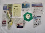 Lot 10 NEW Quilting Tools Ruler Templates Log Cabin Dresden Scallop Jaybird Hex