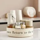Non-Slip 360°Rotating Spice Rack Cosmetic Turntable Storage Tray for Home