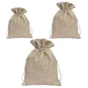 Pack of 20 Unique Small Linen Pouches with Drawstring Closure for Gift Wrapping