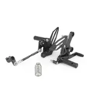 CNC Aluminum Rearsets Footpegs Black For Kawasaki Z400 / Ninja 400 2018-2022 S2