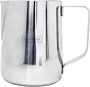 NERTHUS FIH 1458 Stainless Steel Milk Jug 600 ml Milk Frothing Jug with Dimensions in ml and Ounces, Ideal for Coffee, Cappuccino and Latte Art