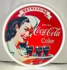 NEW Coca Cola Lady round sign with White neon