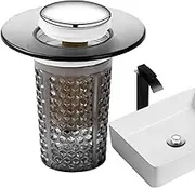 Pop Up Sink Drain Strainer | Bouncing Filter for Sink | Leakproof Press Pop Up Core Drain Filter for Kitchen Bathroom Toilet Use