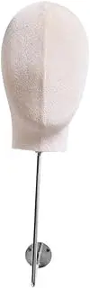 JAYIOLA Wall-mounted Manikin Head, Modern, Portable Cap Organizer, Hat Display Head for Styling for Salon, Beginner Stylist, Beige