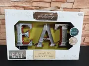 Apothecary & Co."EAT” LED Light up Sign Metal Built in Timer Kitchen Bar Decor