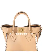 Louis Vuitton Brown, Neutral, Tan Mahina Calfskin Braided On My Side PM (Authentic Pre-Loved)