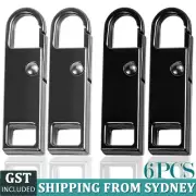 6PCS Universal Metal Zipper Pull Fixer Slider Puller Zip Head Repair Replacement