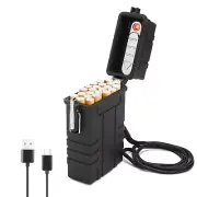 Cigarette Case with USB Rechargeable Electric Lighter for Whole Package Cigarett