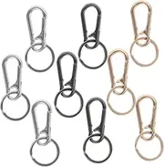 KOMBIUDA 9pcs Rock Climbing Rope Buckle Car Clips Stainless Steel Carabiner Metal Key Carabiner Fishing Keychain Clips Snap Hook Clips Key Ring Holder Bag Keychain Clips Zinc Alloy