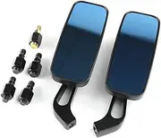 Handlebar Mirror Black Rectangle Motorcycle Mirrors For Harley Cruiser Bobber Chopper Softail Sportster