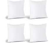 Throw Pillows Insert (Pack of 4, White) - Bed and Couch Pillows - Indoor Decorative Pillows 18 x 18