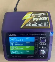 SKYRC Charger Q200 NEO 4-Chanel Output AC 200W 10A Smart Balanced Charger