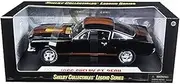1966 Ford Shelby Mustang GT350H Hertz Black with Gold Stripes and Racing Wheels 1/18 Diecast Model Car by Shelby Collectibles SC360