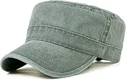 [Generic] Men's Hat Four Seasons Cotton Retro Big Head Circumference Flat Cap Men and Women Outdoor Increased Deepening Hat