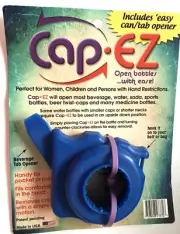 CAP-EZ OFF BOTTLE OPENER ASSISTANT ARTHRITIS HANDS HELPER ~ WATER MEDICINE SODA