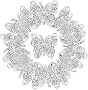 Gatuida 10Pcs Rhinestone Back Patches Multi Function Adhesive Sewing Patches for Clothing Jeans Bags Stylish for Home and Tailor Shops