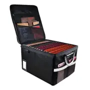 Fireproof Document File Organizer Box, Fireproof Storage Filing Cabinet Black