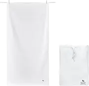 Dock & Bay Bath Towel - for Home - Quick Dry, Super Absorbent - Includes Bag - Classic - Crystal White, Large (160x70cm, 63"x28")