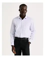 [Blaq] Tailored Long Sleeve 2 Colour Check Shirt in Purple