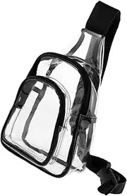 [Milisten] Clear Sling Bag Versatile Crossbody Shoulder Bag for Outdoor Activities Travel Gym for Shopping Sports and Daily Use present for Her