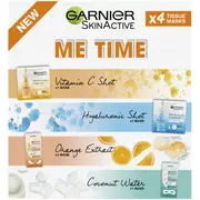 Garnier Me Time Face Masks 4 pack