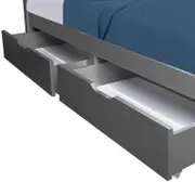 Kingston Slumber Trundle Storage Under Bunk Bed Drawers, 2 Pieces, Grey
