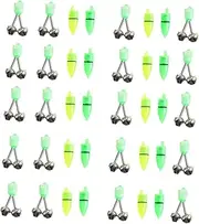 BESPORTBLE 40pcs Fishing Rod Alarm Bells with LED Night Indicator Loud Sound Bait Alarm for Night Fishing High Sensitivity Durable for Random Color