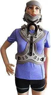 Cervical Thoracic Orthosis, Adjustable Head Neck Chest Thoracic Halo Fracture Fixation Cervical Vertebra Corrector Rehabilitation Support