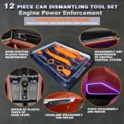 12pcs Car Plastic Trim Panel Dash Stereo Radio Installation Removal Pry Tool Kit (for: Fiat)