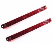 Pair 17" Red Multifunction Waterproof Brake Stop Turn ID Light Bar Trailer Truck