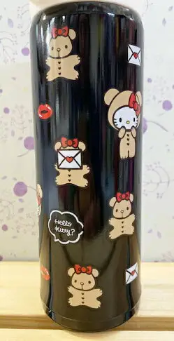 【震撼精品百貨】凱蒂貓 Hello Kitty 日本SANRIO三麗鷗 KITTY不鏽鋼保溫瓶(450ML)-口紅熊#11559 震撼日式精品百貨