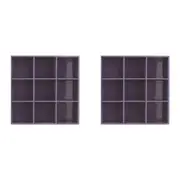2x Dexas Silicone 11cm Ice Cube Tray Maker Soft 9-Grid Sqr Freezer Mould Purple