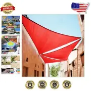 Durable 190 GSM Red Triangle Sun Shade Sail - Custom Size with 3-