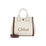 [Chloe] Chloe-Hot Sand White Cotton Carry Shoulder Bag-Donna OS OS