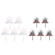 Birthday Castle Acrylic Cake Toppers 5pcs Restaurant Dining Table Dessert