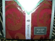 WATERFORD "KILLIAN" 2PC EURO PILLOW SHAM 26" X 26" RUBY NWT