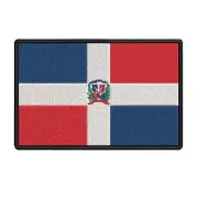 DOMINICAN REPUBLIC FLAG PATCH CARIBBEAN EMBLEM embroidered iron-on PARCHE BADGE