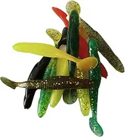 Paddle Tail Minnow (9cm) – Soft Fishing Lure, Baitfish Design – Saltwater or Freshwater – Multicolored Pack of 10