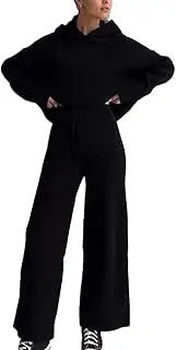[PEHMEA] Womens Two Piece Sweatsuit Outfits Sets Long Sleeve Hoodies Pullover Drawstring Pants Lounge Tracksuit