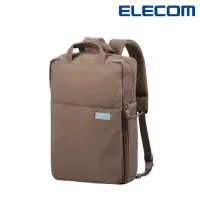 在飛比找momo購物網優惠-【ELECOM】帆布多功能3WAY薄型後背包OF04 - 咖