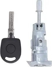 1 Pc Front Left Door Lock Cylinder, Brass Mortise Cylinder, Front Left Door Lock Cylinder Kit Zinc Alloy Cylinder Set with Key for B5 1998 to 2005